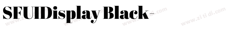 SFUIDisplay Black字体转换